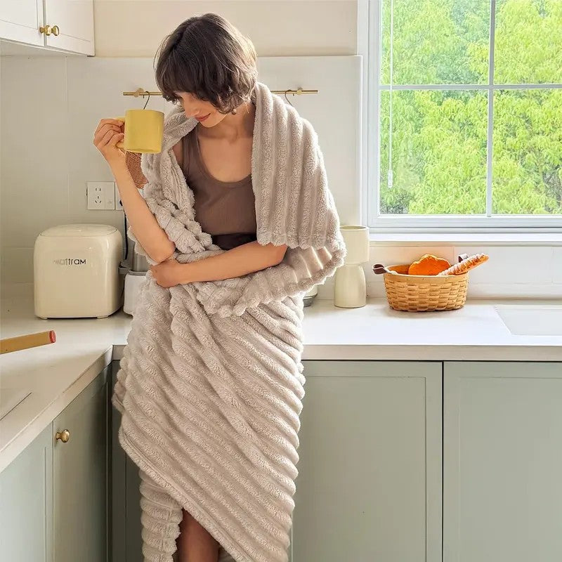 Cloud Ribbed Fleece Blanket - view 3
