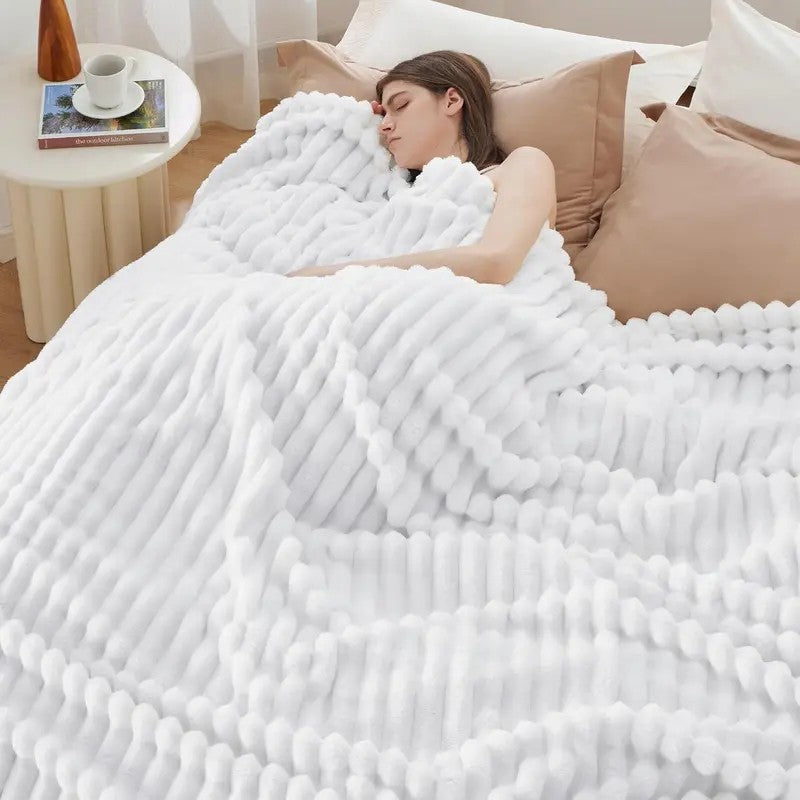 Cloud Ribbed Fleece Blanket - view 7