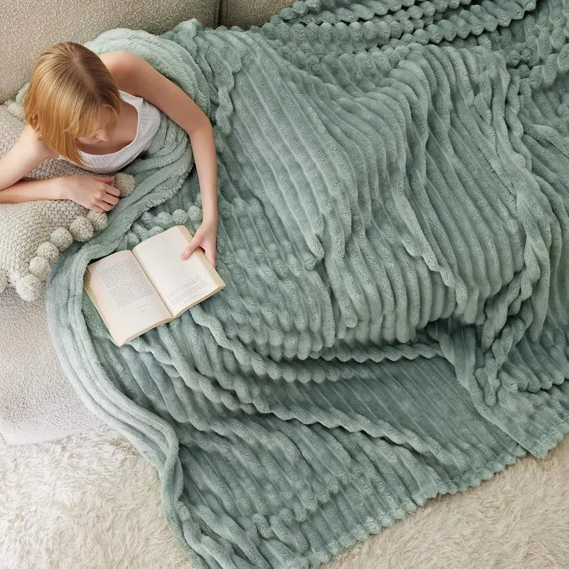 Cloud Ribbed Fleece Blanket - view 11