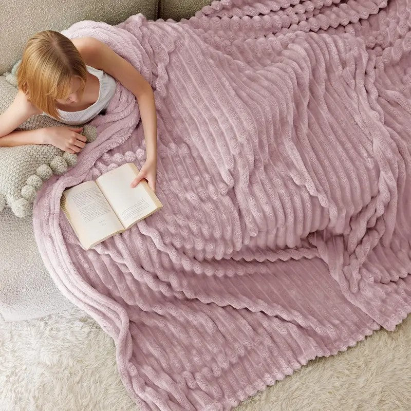 Cloud Ribbed Fleece Blanket - view 12