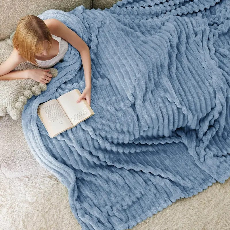 Cloud Ribbed Fleece Blanket - view 14