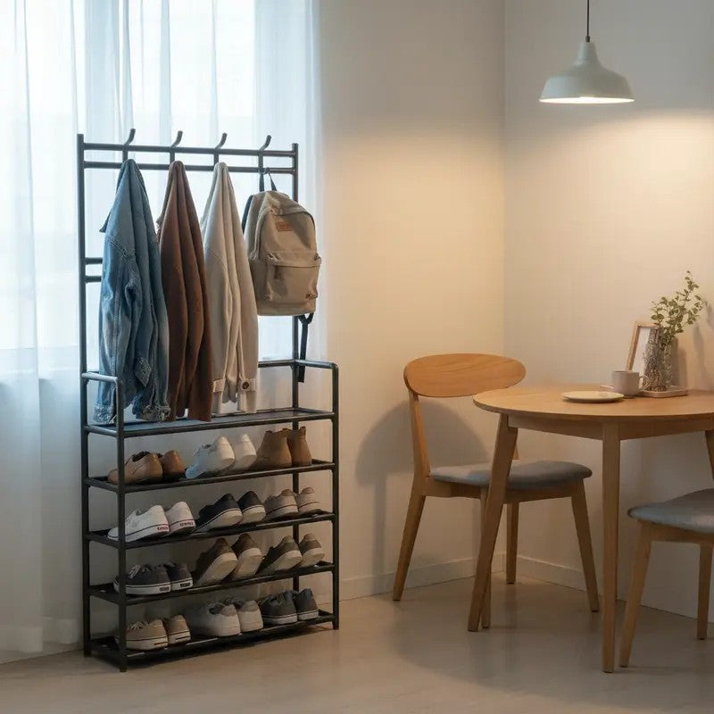 3-in-1 Entryway Coat & Shoe Rack Organizer - view 2