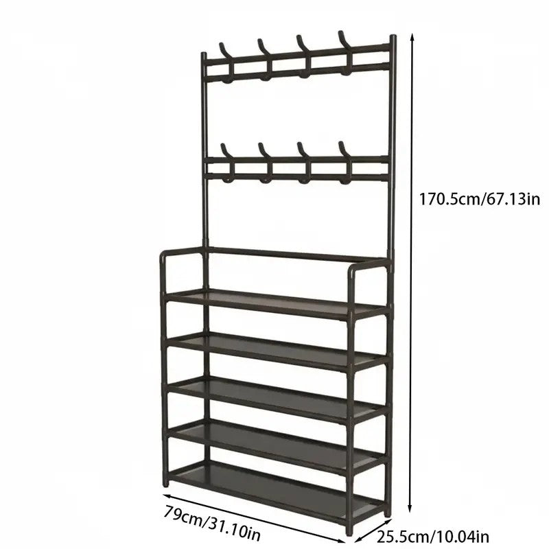 3-in-1 Entryway Coat & Shoe Rack Organizer - view 5