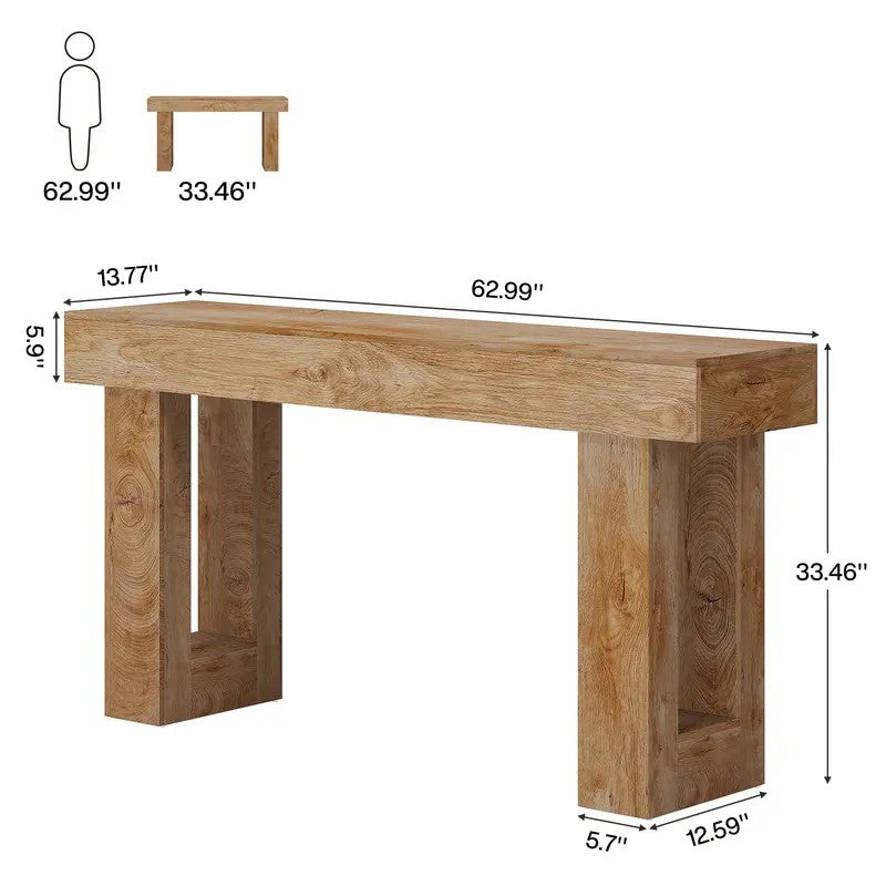 63" Chunky Farmhouse Console Table - view 7