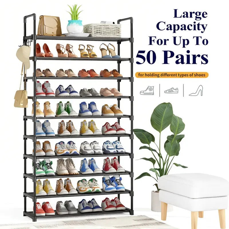 10-Tier Stackable Shoe Rack - view 2