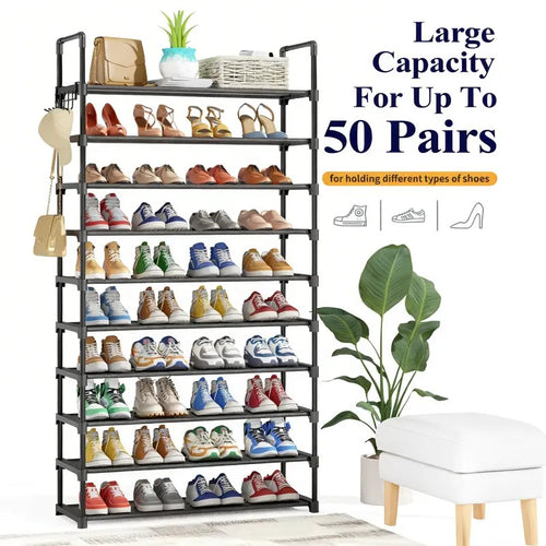 10-Tier Stackable Shoe Rack - view 2