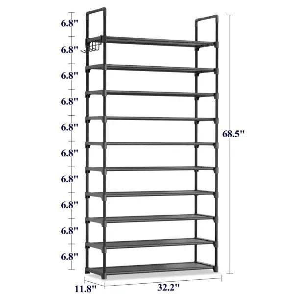 10-Tier Stackable Shoe Rack - view 3