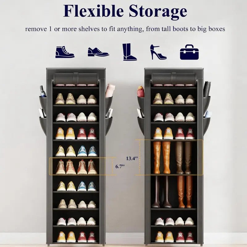 10-Tier Stackable Shoe Rack - view 4